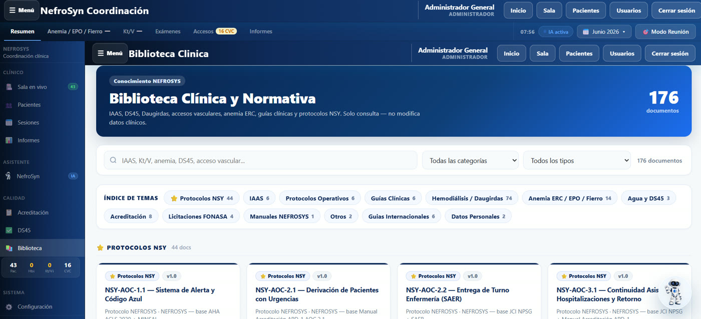 Biblioteca clínica y normativa