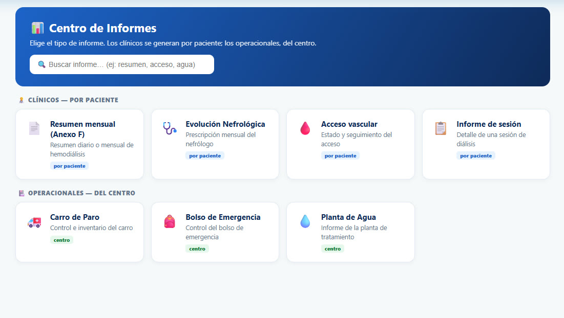 Centro de informes